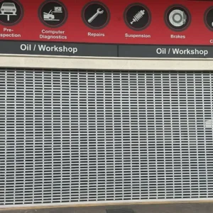 Ventilation holes roller shutter installed for workshop in Singapore